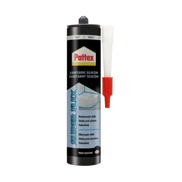 <p>PATTEX Sanitárny silikón je jednozložkový tmel na univerzálne použitie v interiéri i exteriéri