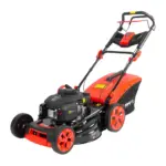 4 HP). Praktickým doplnkom je odkladací priestor na rukoväti na mobil a nápoj. Kosačka umožňuje vybrať si z 8 pozícií výšky kosenia v rozsahu 25 - 75 mm. Šírka záberu pri kosení dosahuje skvelých 53