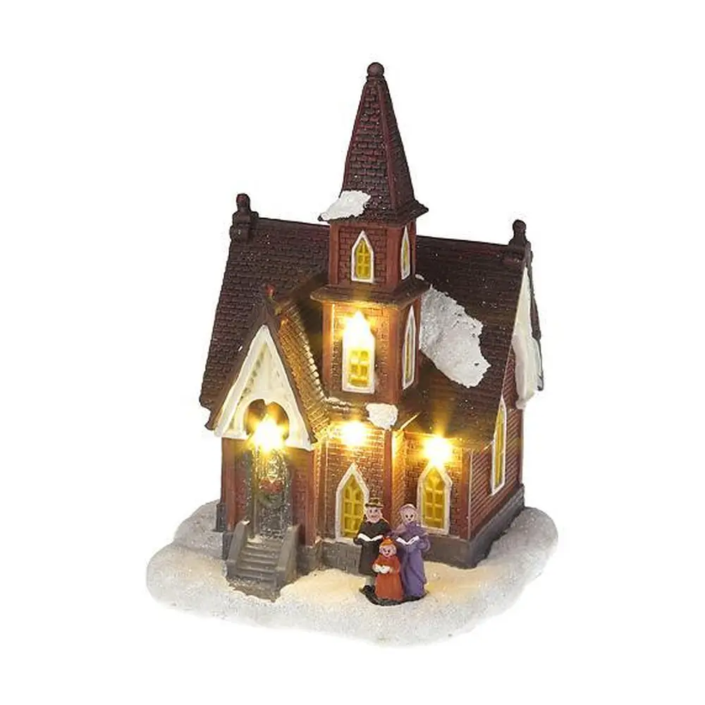 Dekorácia MagicHome kostol je vkusným doplnkom vášho interiéru počas vianočných sviatkov. Je to vianočná dekorácia s LED osvetlením. Farba LED je teplá biela a počet LED je 4. Disponuje funkciou jednoduchého svietenia a spínačom ON/OFF. Svetelné zdroje nie sú vymeniteľné a slúži len na vnútorné používanie.