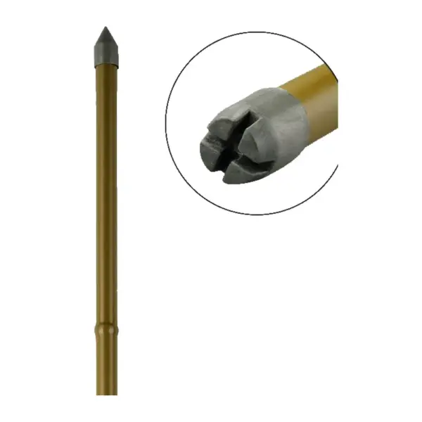 Hnedá poplastovaná oceľová oporná tyč dĺžky 1 800 mm s priemerom 16 mm je vhodným doplnkom pre pestovateľov paradajok
