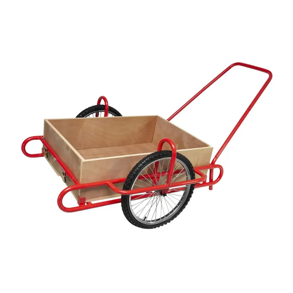 Drevený vozík Optimus s rozmermi  90x63x25 cm a nosnosťou 240 kg skvele poslúži na prepravu.