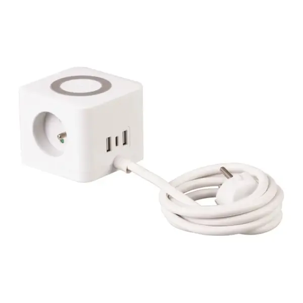 <p>Praktický predlžovací kábel v bielej farbe zabezpečí prívod elektrickej energie až do dĺžky 1