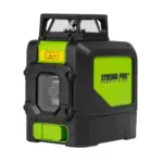 Krížový laser Strend Pro 901CG s uhlom svietenia 360° so zelenou laserovou diódou nemeckej značky OSRAM 520 Nm. Vlnovú dĺžku tejto farby dokáže ľudské oko zachytiť najlepšie