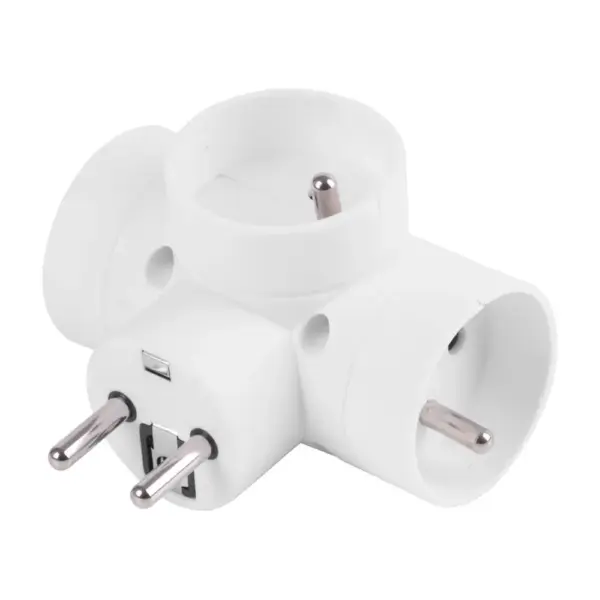 Rozdvojka Strend Pro, biela, rozbočovacia zásuvka, 230 V, IP20, max. 3680 W, 3x16A