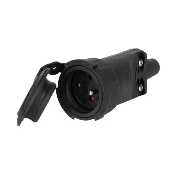 <p>Gumová zásuvka EMOS NFS-031 (250 V~/16 A max.) je vhodná pre pohyblivý predlžovací prívod. Zásuvka je určená na pripojenie elektrických zariadení kde je vyžadovaný vyšší stupeň krytia (aj v exteriéri). Vďaka IP65 krytiu je zásuvka odolná voči prachu a striekajúcej vode. </p>