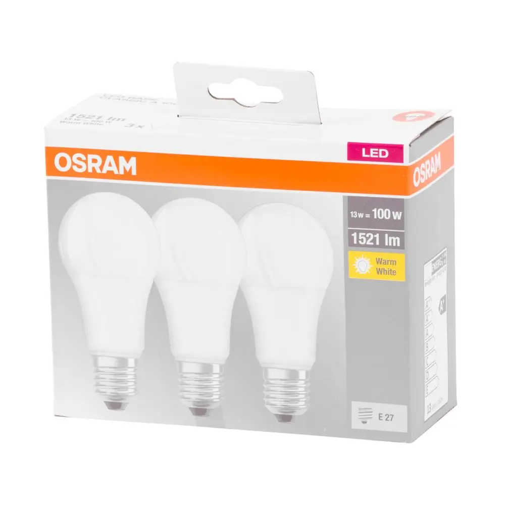 Žiarovka OSRAM® BASIC LED FR 100 je spoľahlivý a energeticky úsporný zdroj svetla s teplým bielym odtieňom. S výkonom 13W a životnosťou až 15000 hodín je ideálnym riešením pre domáce osvetlenie s úsporou energie.