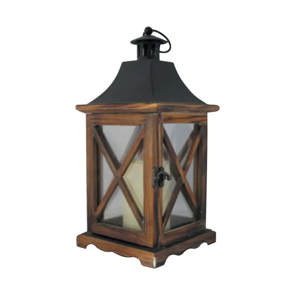 Drevený lampáš MagicHome v štýle vintage skvele dotvorí atmosféru u Vás doma. Obsahuje sviečku. Len na vnútorné použitie. Funkcia: plápolanie plameňa. Napájanie: 3xAAA