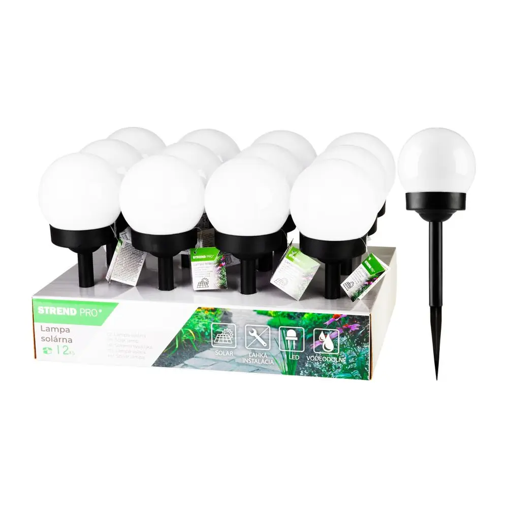 Solárna lampa Strend Pro Birdun je ideálnym riešením pre osvetlenie vášho exteriéru. S jednou LED žiarovkou a napájaním pomocou batérie AAA poskytuje účinné a energeticky úsporné osvetlenie. Balenie obsahuje 12 kusov lampy vo veľkosti 10 cm