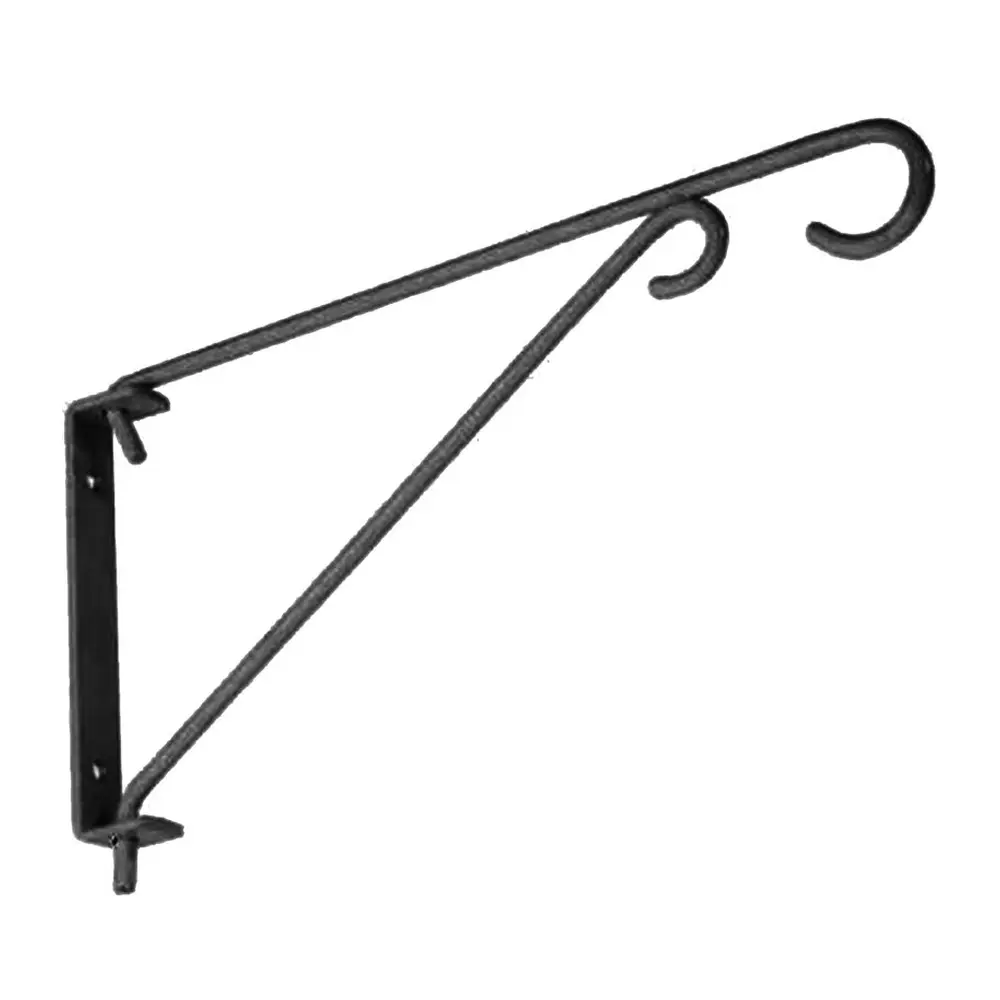 Ozdobný kovový vešiak Strend Pro na kvetináče v čiernej farbe. Balenie obsahuje aj 50 cm reťaz. Rozmery: 24