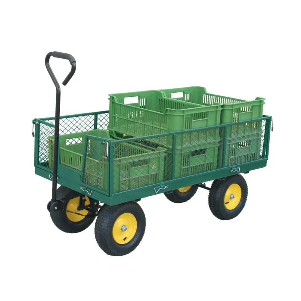 Kvalitný záhradný vozík Handtruck 515 je ideálnym pomocníkom pre prepravu ťažkých bremien vo vašej záhrade. S jeho nosnosťou až 300 kg a odolnou konštrukciou vám uľahčí prácu a zvýši efektivitu pri záhradných prácach. S rozmermi 1250x650x320 mm poskytuje dostatok priestoru na prevoz rôznych predmetov.