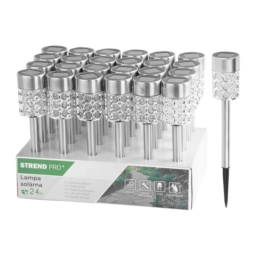 Lampa Strend Pro Sabik je spoľahlivá solárna lampa s výkonom 1x LED