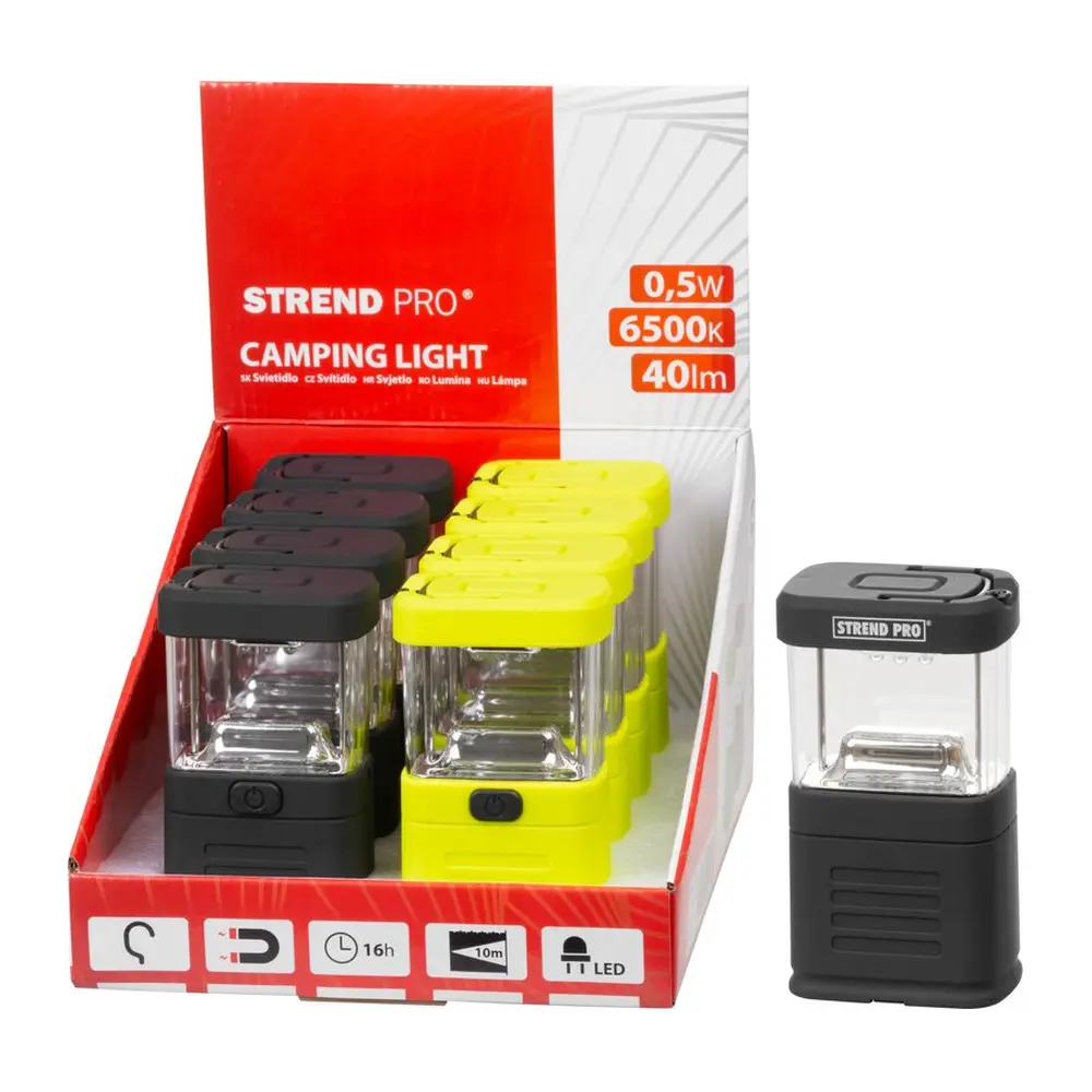 Lampu Strend Pro Camping CL565 môžete použiť na osvetlenie stanu či stola počas kempovania