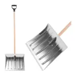 Hliníkový odhrňovač na sneh Strend Pro s drevenou násadou dlhou 129 cm bude užitočným pomocníkom na odpratávanie snehu v zime u Vás doma. Rozmery: 40x35 cm. Demontovaný.