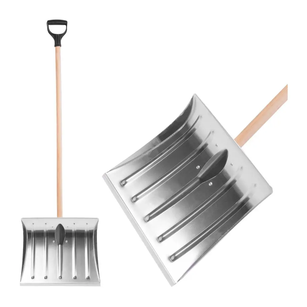 Hliníkový odhrňovač na sneh Strend Pro s drevenou násadou dlhou 129 cm bude užitočným pomocníkom na odpratávanie snehu v zime u Vás doma. Rozmery: 40x35 cm. Demontovaný.