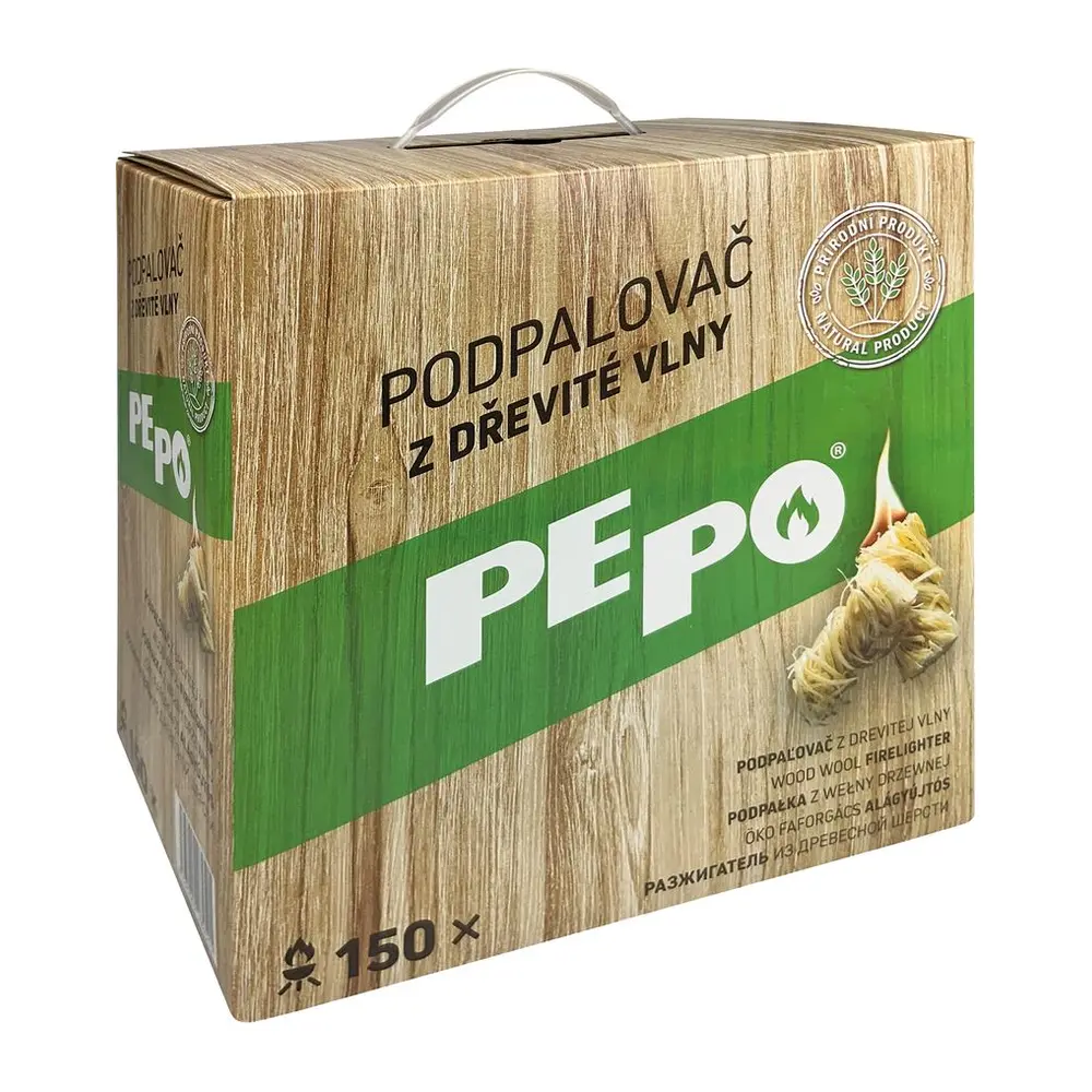 PE-PO podpaľovač z drevitej vlny je vhodný pre použitie v griloch
