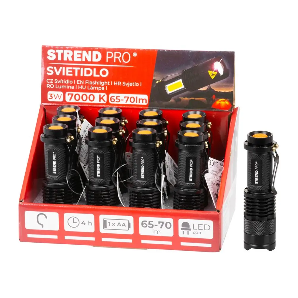 Prenosné svietidlo Strend Pro Flashlight NX1040 a je určené výlučne na súkromné používanie napríklad pri kempovaní