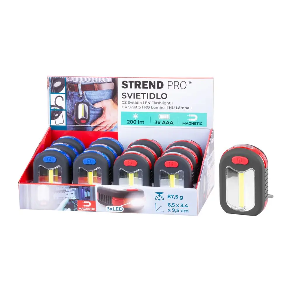 Využite výhodu LED svietidla Strend Pro s magnetom a klipsou a získajte praktický