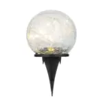 Solárna lampa STREND PRO GARDEN v tvare gule s priemerom 10 cm a výškou 19 cm je ideálna na osvetlenie záhrady