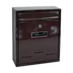 Elegantná poštová schránka v hnedej farbe. Obsahuje časť na letáky. Rozmery: 26x9x31 cm.