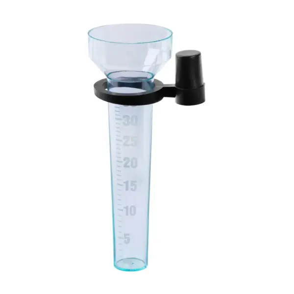 <p>Zrážkomer s držiakom Strend Pro presne pomerá úhrn zrážok do 35 mm. Je dlhý 24 cm.</p>
