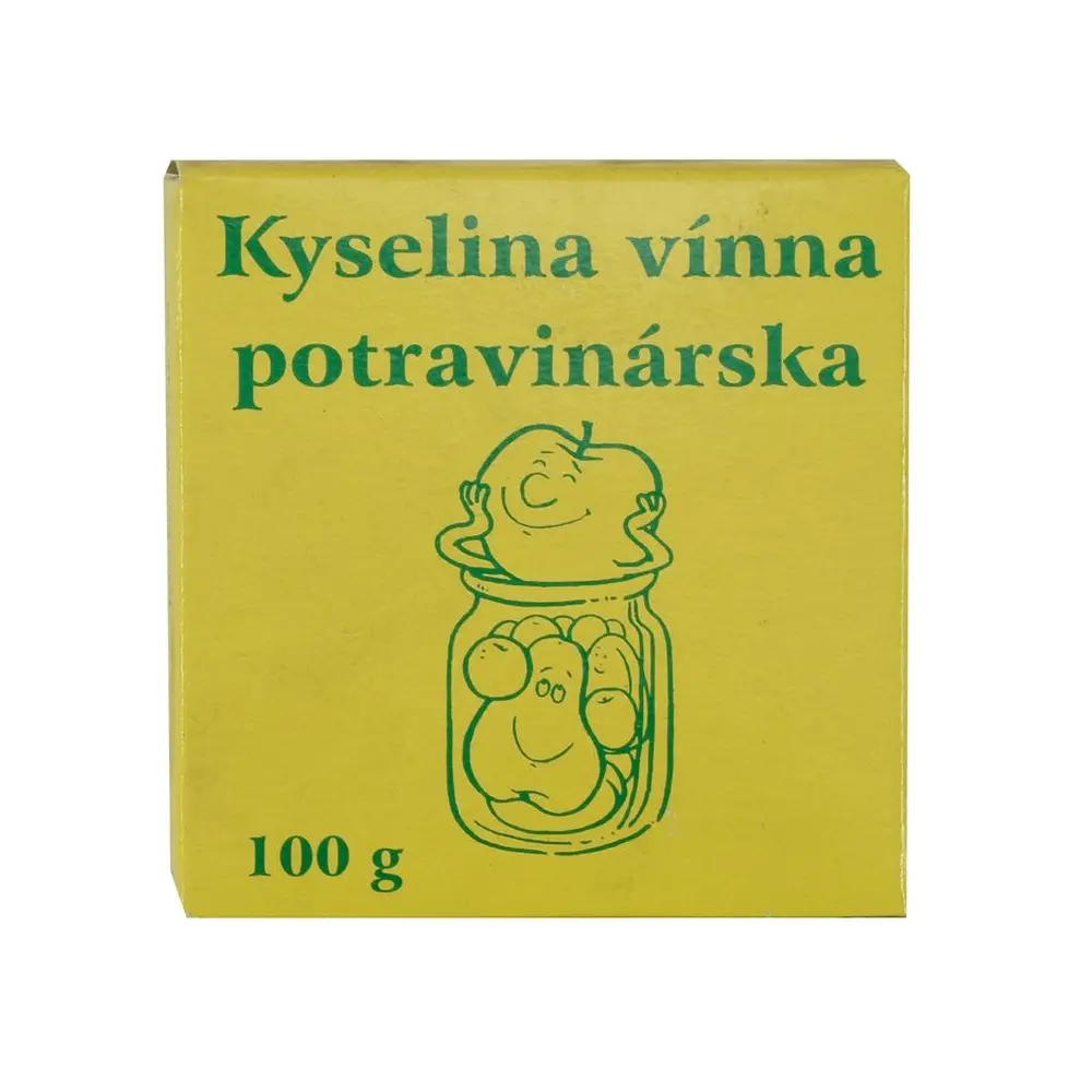 Kyselina vínna je nenahraditeľnou zložkou vo vašej kuchyni. Táto potravinárska kyselina s obsahom 100 g je ideálna na konzervovanie potravín a pridávanie do varených jedál pre zvýraznenie chuti. Urobte si svoje jedlá chutné a čerstvé s touto vysoko kvalitnou kyselinou vínna.