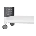 v izbe či na chodbe. Je vybavený praktickým posuvnými kolieskami na ľahšie presúvanie. Disponuje 4 policami. Maximálna nosnosť: 25 kg. Rozmery: 49x29x75