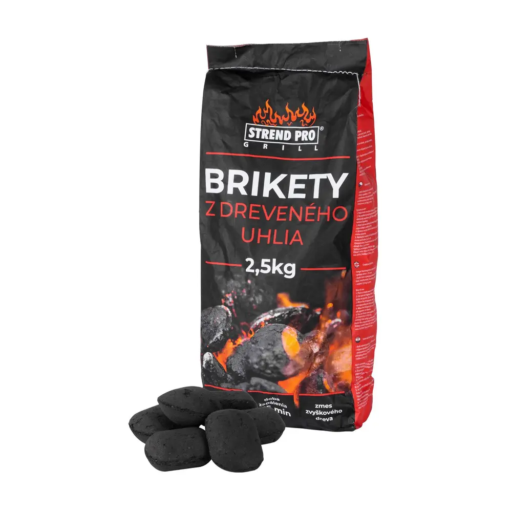 Brikety na grilovanie sú vyrobené z dreveného uhlia. Je vhodné ich použiť pre grily na drevené uhlie. Hmotnosť balenia je 2