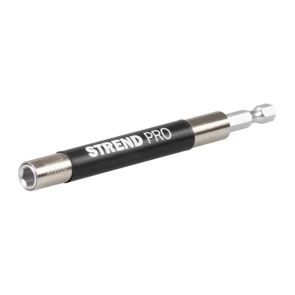 Magnetický držiak bitov s dĺžkou 120 mm a upínaním 1/4" je praktickým nástrojom pre efektívne a presné skrutkovanie. Vďaka silnému magnetu spoľahlivo drží bity na mieste