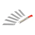 ergonomickou rukoväťou a plastovým krytom. Zaručuje skvelý výsledok a bezpečnú prácu. Šírka čepele je 18 mm. Čepeľ je vyrobená z hliníka.