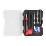Sada náradia Strend Pro Premium v prémiovej kvalite by nemala chýbať vo vašej dielni. Skvele sa hodí na opravu drobnej elektroniky a mobilov. Sada pozostáva z: 15x bit 35 mm : PL 1
