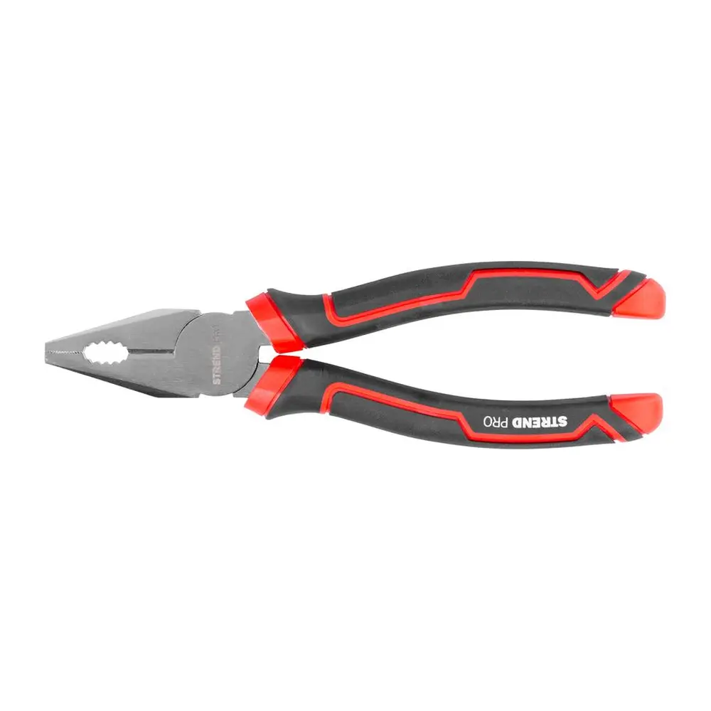 Kombinované kliešte Strend Pro Premium v prémiovej kvalite pre uchopenie plochého a kruhového materiálu s ergonomickými rúčkami potiahnutými TPR a protišmykovým drážkovaním. Majú široké využitie v každej dielni