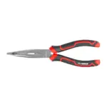 Kvalitné kliešte so zahnutým nosom Strend Pro Premium v prémiovej kvalite by nemali chýbať vo vašej dielni. Čepeľ je vyrobená z uhlíkovej ocele tvrdosti 55 a ergonomická rukoväť je potiahnutá TPR s protišmykovým drážkovaním. Celková dĺžka: 200 mm / 8"