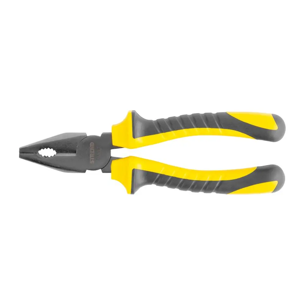 Kombinované kliešte Strend Pro pre uchopenie plochého a kruhového materiálu s ergonomickými rúčkami a protišmykovým drážkovaním. Majú široké využitie v každej dielni