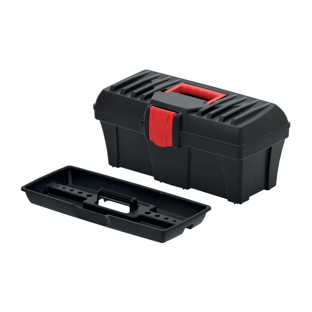 Box na náradie CALIBER by nemal chýbať vo výbave vašej dielne. Predstavuje skvelý spôsob ako ušetriť miesto v dielni a umožní prepravu potrebného náradia. Pohodlná rukoväť umožňuje jeho prenos. Nosnosť poskytuje dostatok priestoru pre náradie ako skrutkovače a kladivá. Poslúži ako multifunkčný kufrík.