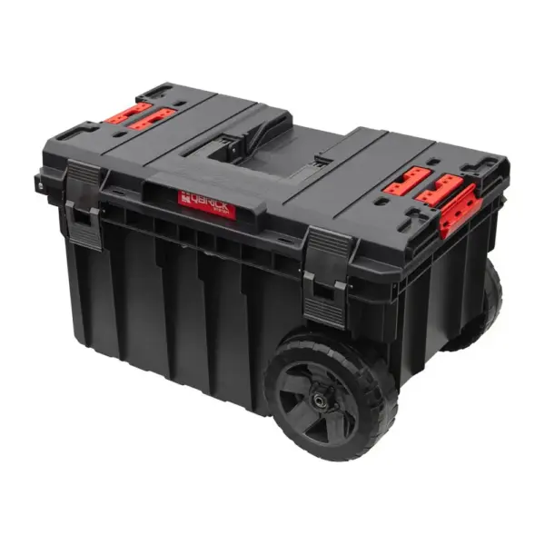 <p>Veľký box na náradie na kolieskach pre vynikajúcu mobilitu modulárnych systémov Qbrick. Dve nájazdové kolesá namontované na kovovej osi umožňujú bezpečnú prepravu súprav boxov a organizérov. Štandardná verzia krytu VARIO je vybavená prídavnými konektormi