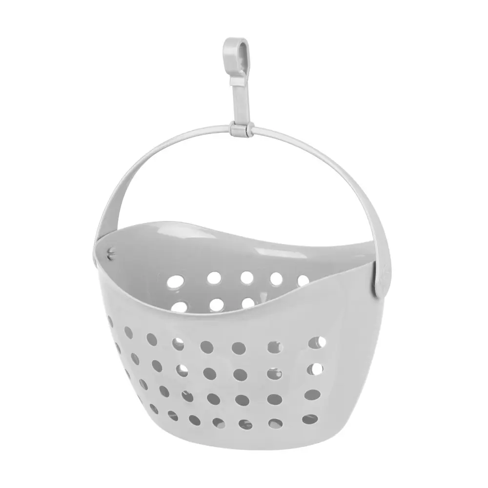 Šikovný košík na štipce s praktickým horným úchytom na zavesenie. Materiál: plast. Farba: mix farieb sivá/béžová/ružová. Rozmery: 21x16