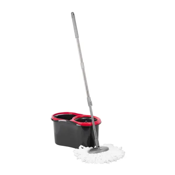 Súprava upratovacia Strend Pro TURBOSTAR BLACK EDITION je ideálnym pomocníkom pre rýchle a efektívne upratovanie vašich podláh. S rotačným mopom a teleskopickou násadou dosiahnete dokonalý lesk bez námahy. S veľkým vedrom s objemom 13 litrov budete mať dostatok vody na celé upratovanie.