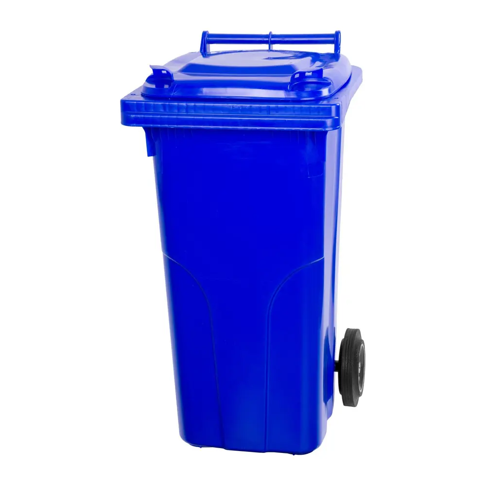Nádoba Europlast 120 litrová je spoľahlivá a odolná popolnica vyrobená z kvalitného HDPE plastu v elegantnej modrej farbe. Ideálna voľba na triedenie a zhromažďovanie odpadu doma