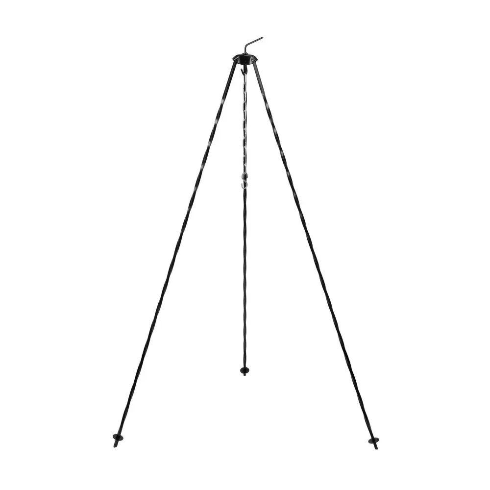 Stojan Piknik-Castler s dĺžkou 1200 mm je ideálny pre použitie pri piknikoch a výletoch. S hákom a retiazkou je vhodný na zavesenie kotlíka a má priemer 10 mm