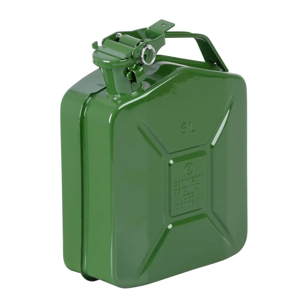 Kanister JerryCan je určený na prepravu rezervných PHM -benzínu alebo nafty. Obsahuje bezpečnostnú poistku proti otvoreniu veka. Objem: 5 litrov.