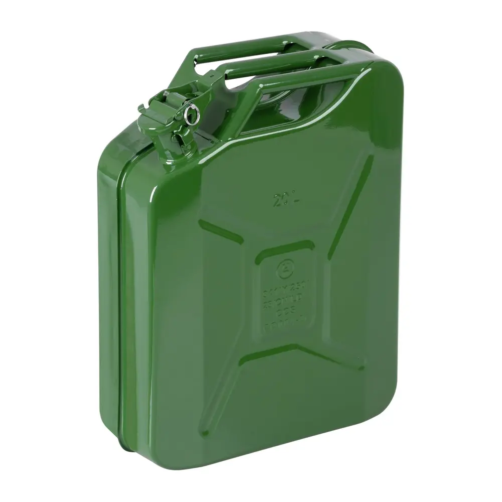 Kanister JerryCan je určený na prepravu rezervných PHM -benzínu alebo nafty. Obsahuje bezpečnostnú poistku proti otvoreniu veka. Objem: 20 litrov.