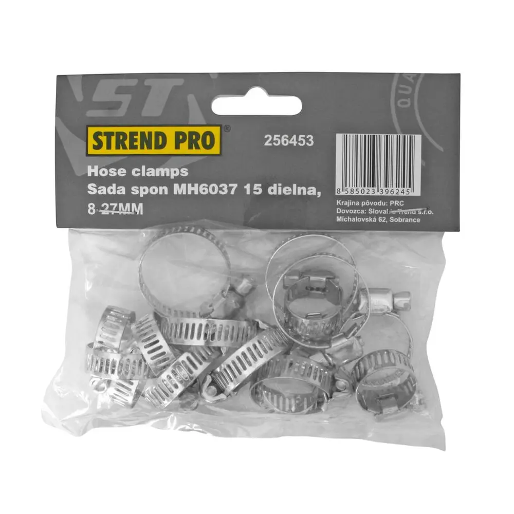 Sada upínacích spon Strend Pro HC515 je ideálnym riešením pre rýchle a bezpečné upevnenie hadíc. S 15 dielmi a rozsahom upínania od 8 do 27 mm je táto sada univerzálna a praktická vo všetkých domácnostiach. Už nikdy nebudete mať problém s únikom vody či iných kvapalín zo svojich hadíc!