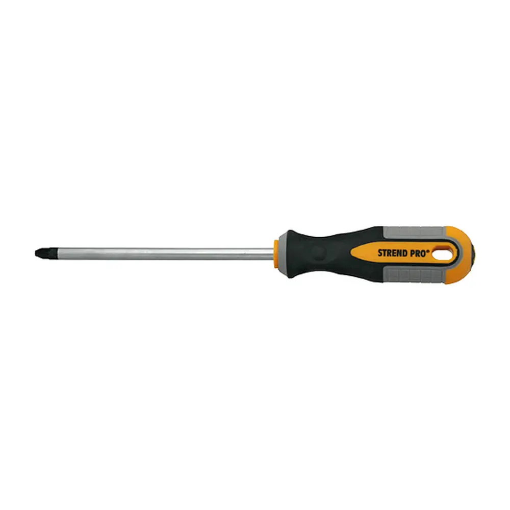 Skrutkovač Strend Pro by nemal chýbať vo vašej dielni. Je to skrutkovač určený pre montáž a opravy menších rozmerov a jeho rozmer je 6x100 mm. Ergonomicky tvarovaná rukoväť zabezpečuje komfortnú prácu. Obzvlášť tenký tvar zabezpečuje lepší prístup k skrutkám v hĺbke.