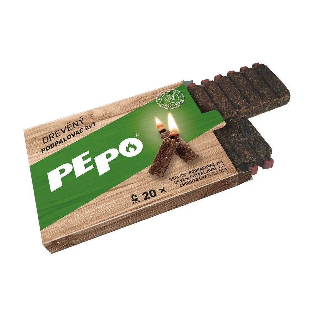 PE-PO drevený podpaľovač 2v1