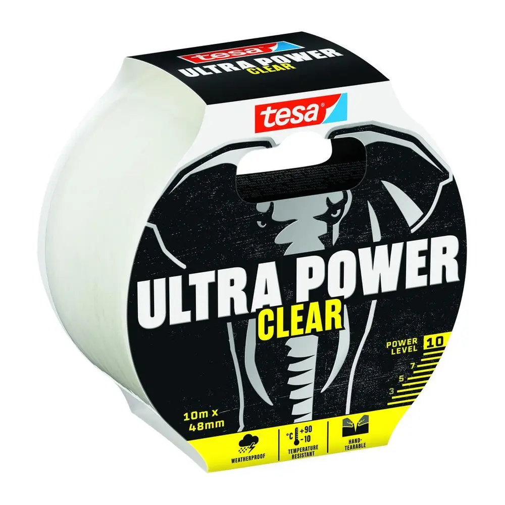 Neviditeľné opravy sú náročné. Páska tesa® Ultra Power Clear Repairing Tape je vaším dokonalým pomocníkom pri všetkých dobrodružstvách. Poskytuje pohodlné a nenápadné riešenie na opravu materiálov ako plasty či sklo. Bola vyvinutá na rôzne práce