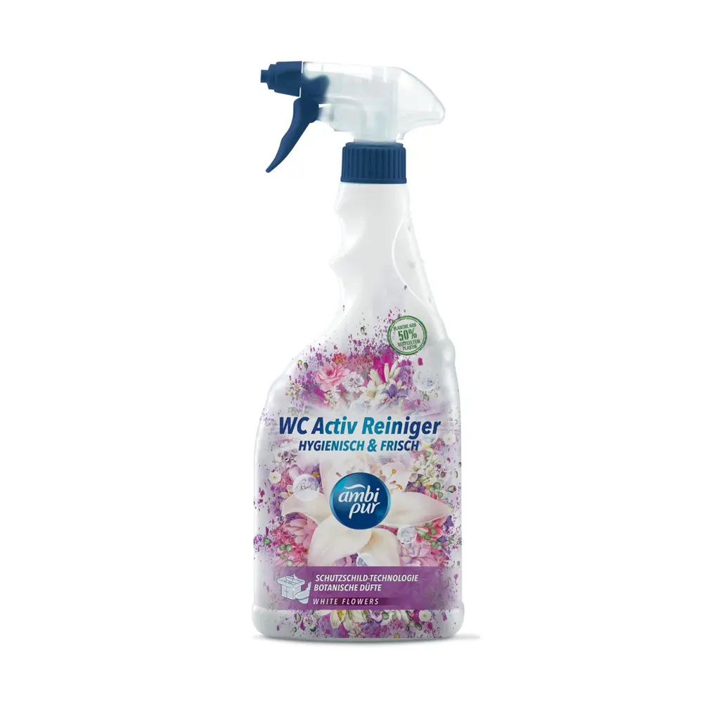 Ambi Pur WC Active sprej Biele kvety 750 ml