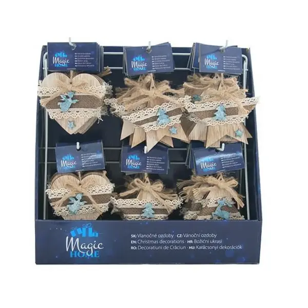Ozdoba MagicHome Vianoce, 3 druhy, závesná, Sellbox 48 ks