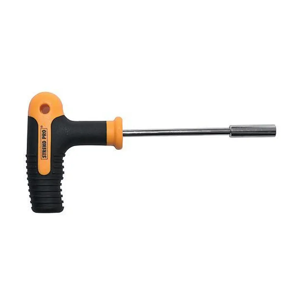 Skrutkovač na bity Strend Pro by nemal chýbať vo vašej dielni. Disponuje magnetom a rúčkou v tvare písmena T. Používa sa na bity s rozmerom 1/4".