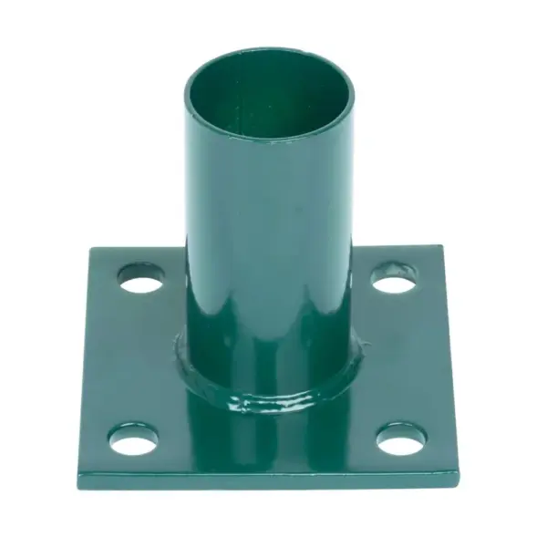 Pätka Strend Pro METALTEC je špeciálne navrhnutá pre okrúhle stĺpiky s priemerom 48 mm. Vďaka zelenej farbe a ukotveniu podporí bezpečné a stabilné umiestnenie stĺpika vo vašej záhrade alebo priestore. S vysokou kvalitou materiálu a RAL6005 certifikovanou farbou je táto pätka spoľahlivým pomocníkom pri vytváraní pevnej a esteticky príjemnej plotovej kon