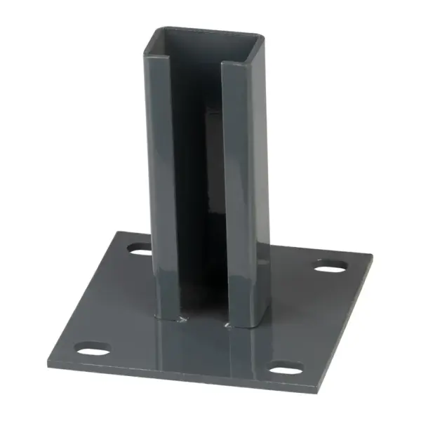 Pätka Strend Pro EUROSTANDARD je špeciálne navrhnutá pre ukotvenie stĺpikov s rozmermi 60x40 mm. V elegantnej antracitovej farbe RAL7016 poskytuje spoľahlivú a estetickú podporu pre vaše plotové stĺpiky. S touto pätou získate spoľahlivý a dlhotrvajúci základ pre vašu plotovú konštrukciu.